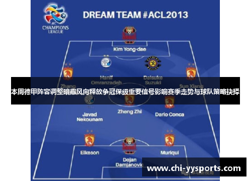 本周德甲阵容调整暗藏风向释放争冠保级重要信号影响赛季走势与球队策略抉择